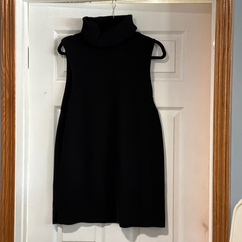 J. Crew Black Ribbed Turtleneck Sweater